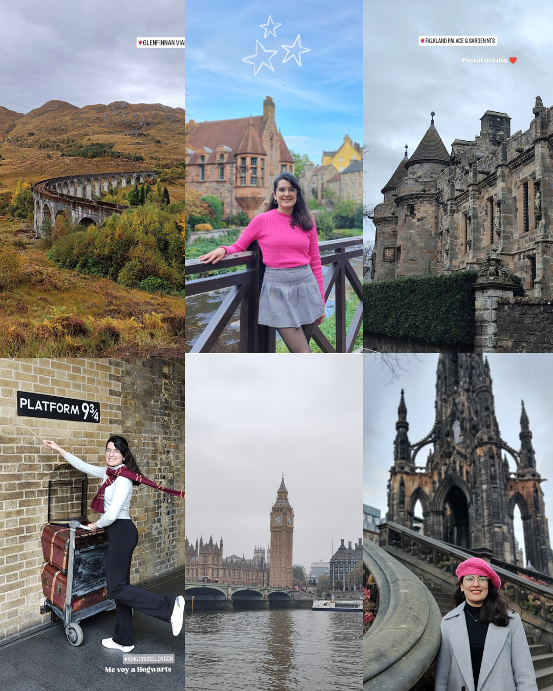 Agustina recorriendo Escocia, Londres y castillos del Reino Unido